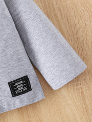 Baby 3pcs Letter Patched Detail Pullover Tops Sweatshirt