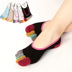 5 Pairs Colorful Toe Socks Yoga Sport Women's Stockings