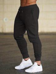 Men's Solid Drawstring Sweatpants Pocket Casual Comfy Jogger Pants