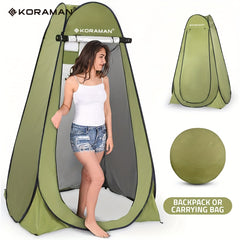 KORAMAN Portable Pop Up Camping Shower Tent Privacy Changing Tent