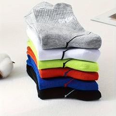 Men's Mid Calf Sports Socks for Running Cycling Fitness Basketball