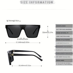 Large Square Frame Sunglasses UV Protection for Men Unisex