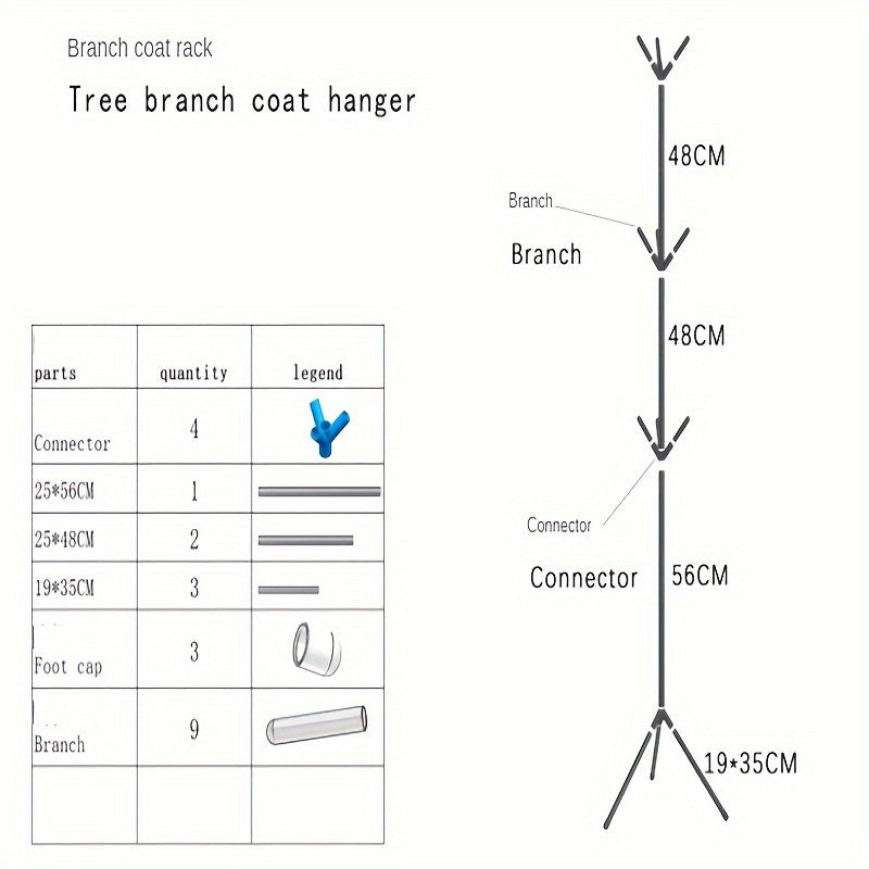 Carbon Steel Coat Rack Stand Hanging Single Rod Hat Rack