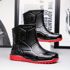 Men's Mid Top Rain Boots Waterproof Non slip Galoshes