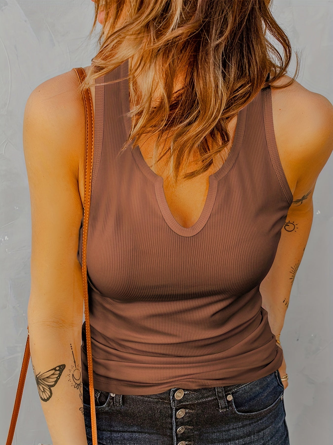 Women's Ribbed Sports Tank Top Sleeveless Round Neck Casual Shirts