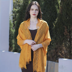 Hollow Tassel Shawl Lace Veil for Women