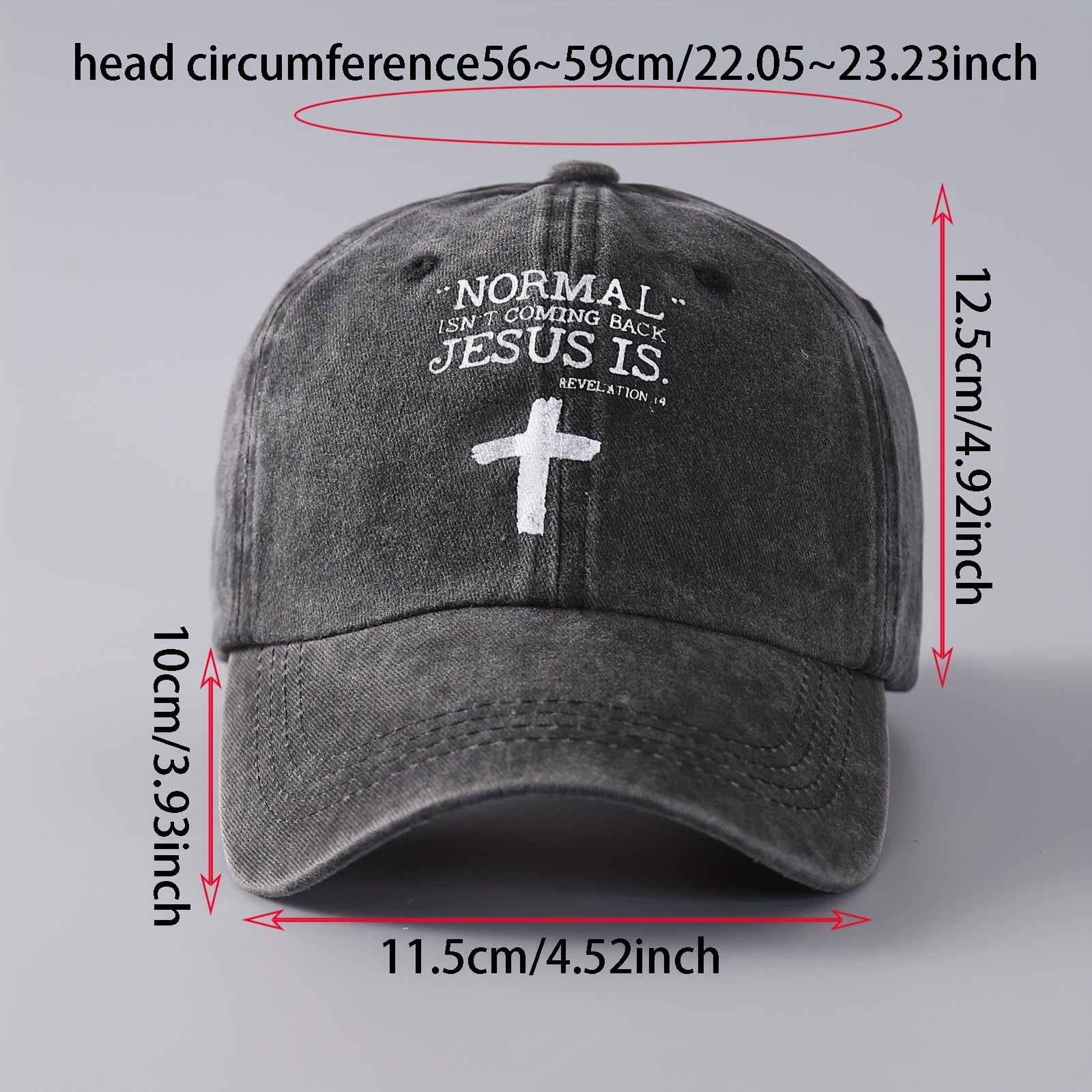 Vintage Cotton Sunshade Cross Print Baseball Cap