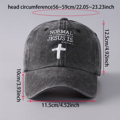 Vintage Cotton Sunshade Cross Print Baseball Cap