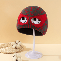 Boys' Sport Windproof Beanie Hat With Spider Web Mask