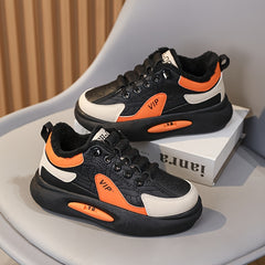 Boy's Plush Lined Sneakers Comfy Non Slip Casual Soft Sole Winter Shoes