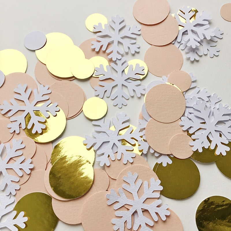 100pcs Christmas Snowflake Disc Party Decoration Confetti