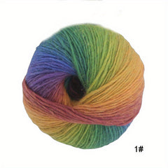 6pcs Rainbow Wool Yarn Graded Multicolor Soft Yarn For Crochet Knitting
