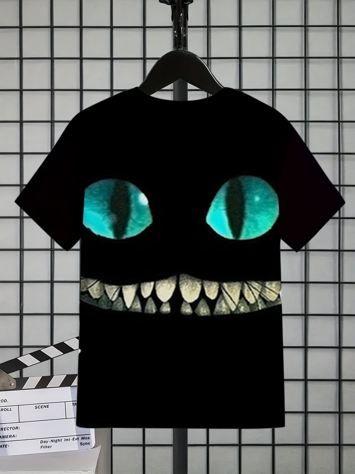 Boys' 3D Cat Graphic T-Shirt Active & Stretchy Short Sleeve Tee