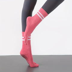 Women's Striped Yoga Socks Non slip Sports Socks for Running Pilates
