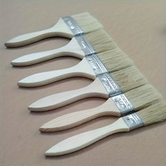 5pcs Wooden Handle Paint Brush Cleaning Sweeping Gray Hair Brush