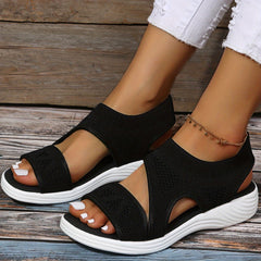 Women's Knitted Sports Sandals Comfortable Slip On Slingback Shoes