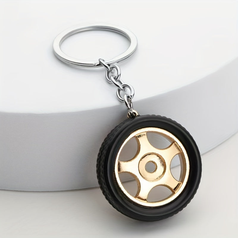Car Tire Keychain Unique Backpack or Key Pendant