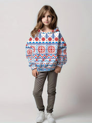 Girls Christmas Hooded Pullover Kids Clothes For Christmas Gift