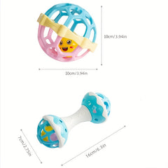 Baby Educational Toys Handgrap Ringing Bell Soft Rubber Hand Grab Ball Set