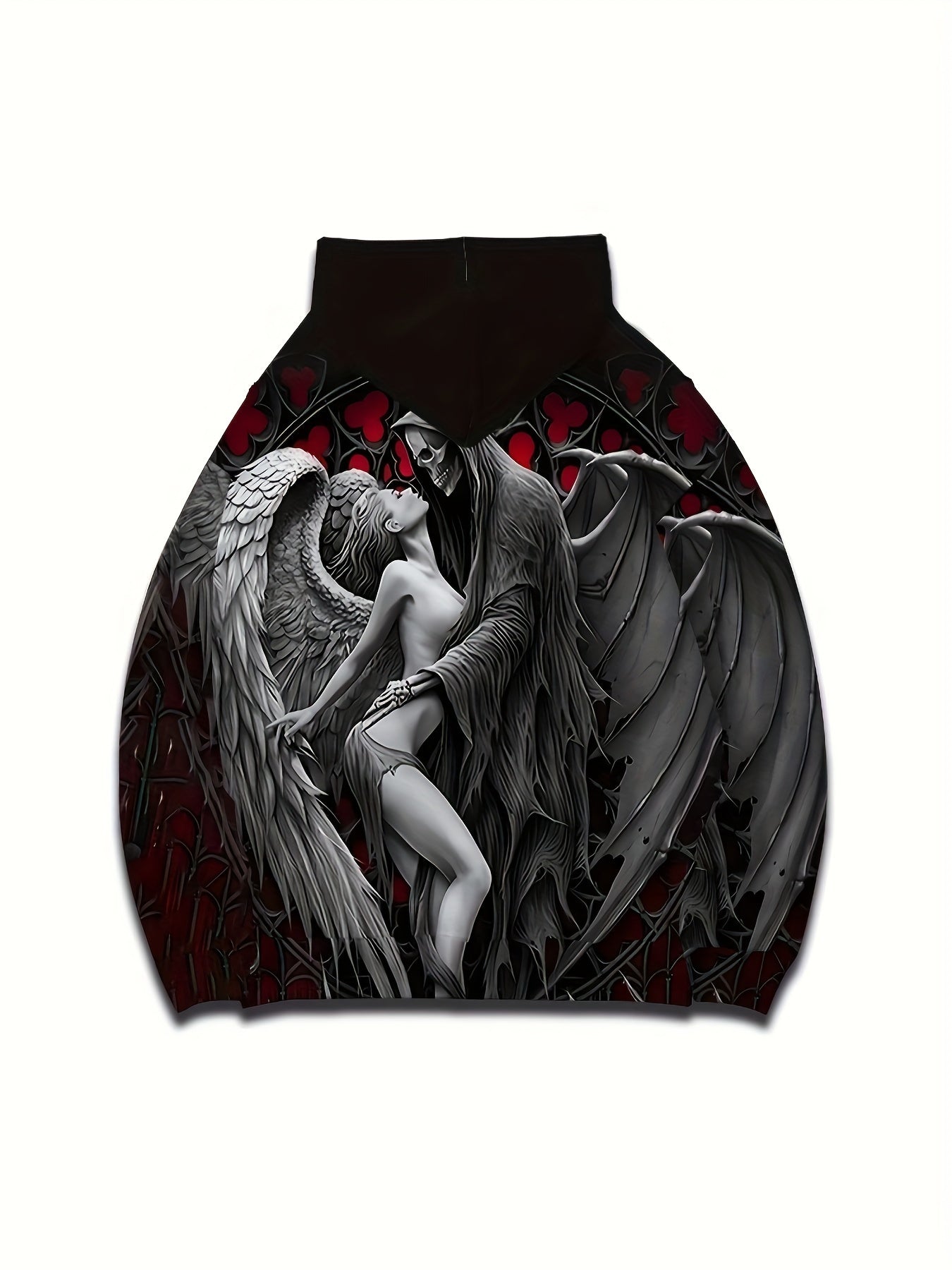 Skeleton & Girl 3D Print Hoodie for Men