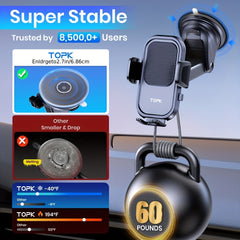 Car Phone Stand Holder TOPK Upgraded Windshield Dashboard Mount