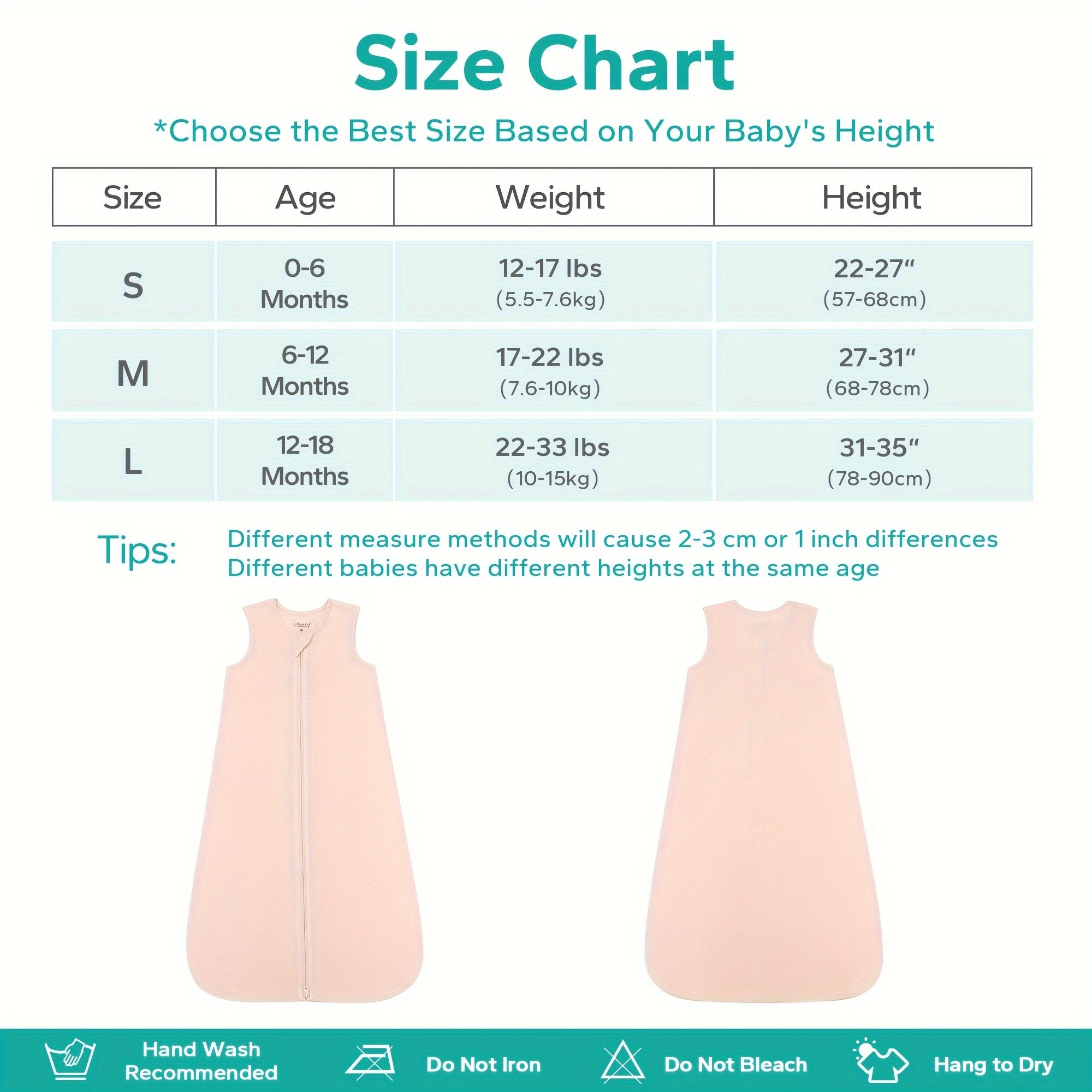 SIMYJOY Baby Sleeping Bag 0.5 Tog Animal Print Hand Wash 0-3 Years