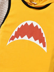 Boys Shark Teeth Outfit Casual Summer Kids Clothes