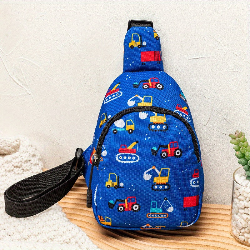 Dinosaur Pattern Boys Crossbody Small Chest Bag Outdoor Waist Travel Backpack
