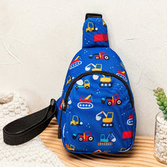 Dinosaur Pattern Boys Crossbody Small Chest Bag Outdoor Waist Travel Backpack
