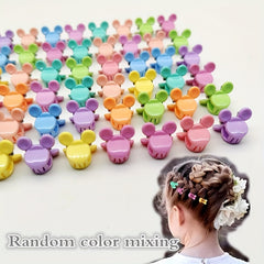 Random Cartoon Mouse Hair Clips Mini Claw Hair Accessories For Girls