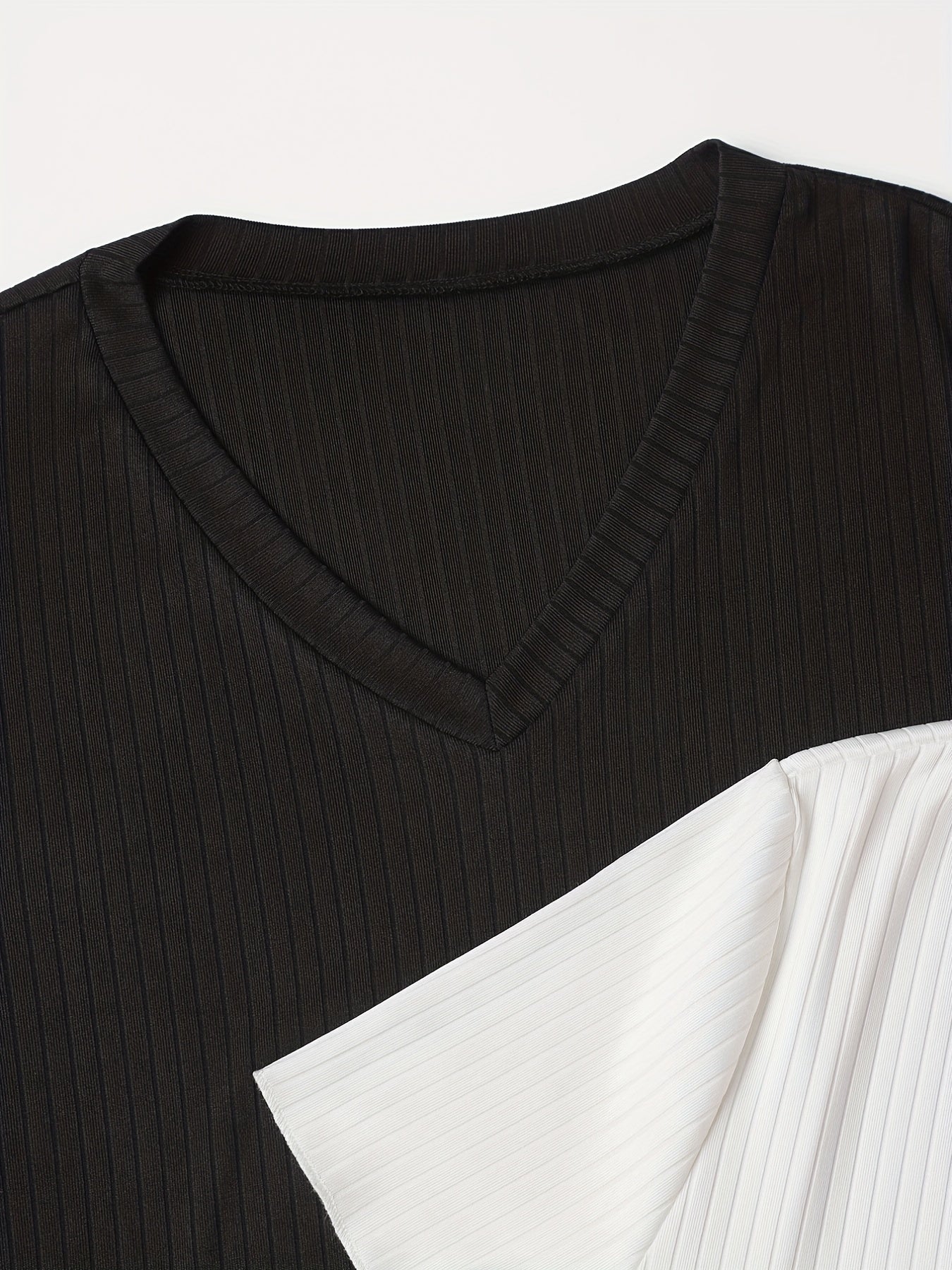 Basic Bodysuit V Neck Short Sleeve
