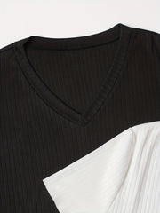 Basic Bodysuit V Neck Short Sleeve