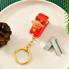 Christmas Cartoon Mini Stapler with Key Chain, Christmas Gift