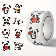 500pcs Panda Label Sticker Roll Encouragement Praise Reward Stationery Seal