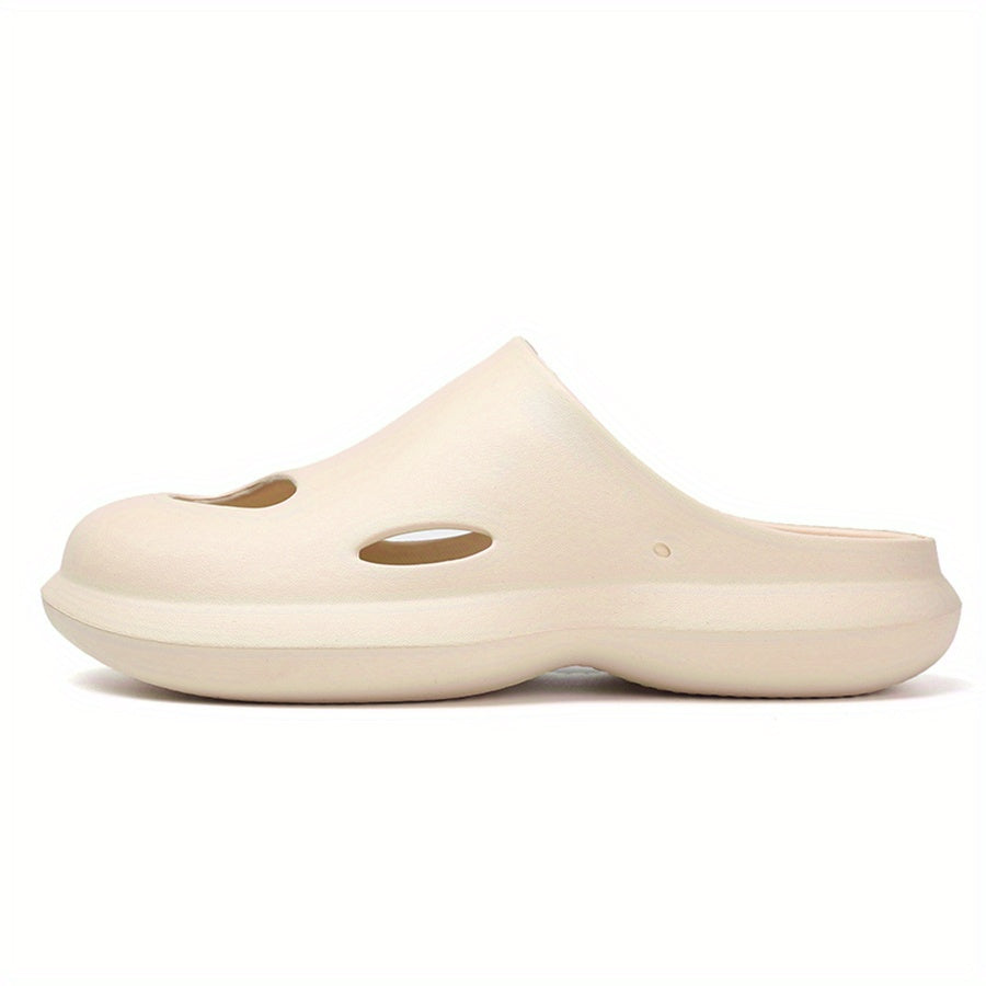 Men's Closed Toe Hollow Out Clogs - Soft Sole Walking Sandals