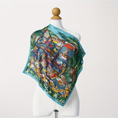 Leopard Graphic Bandana Neckerchief Scarf Boho Head Wrap