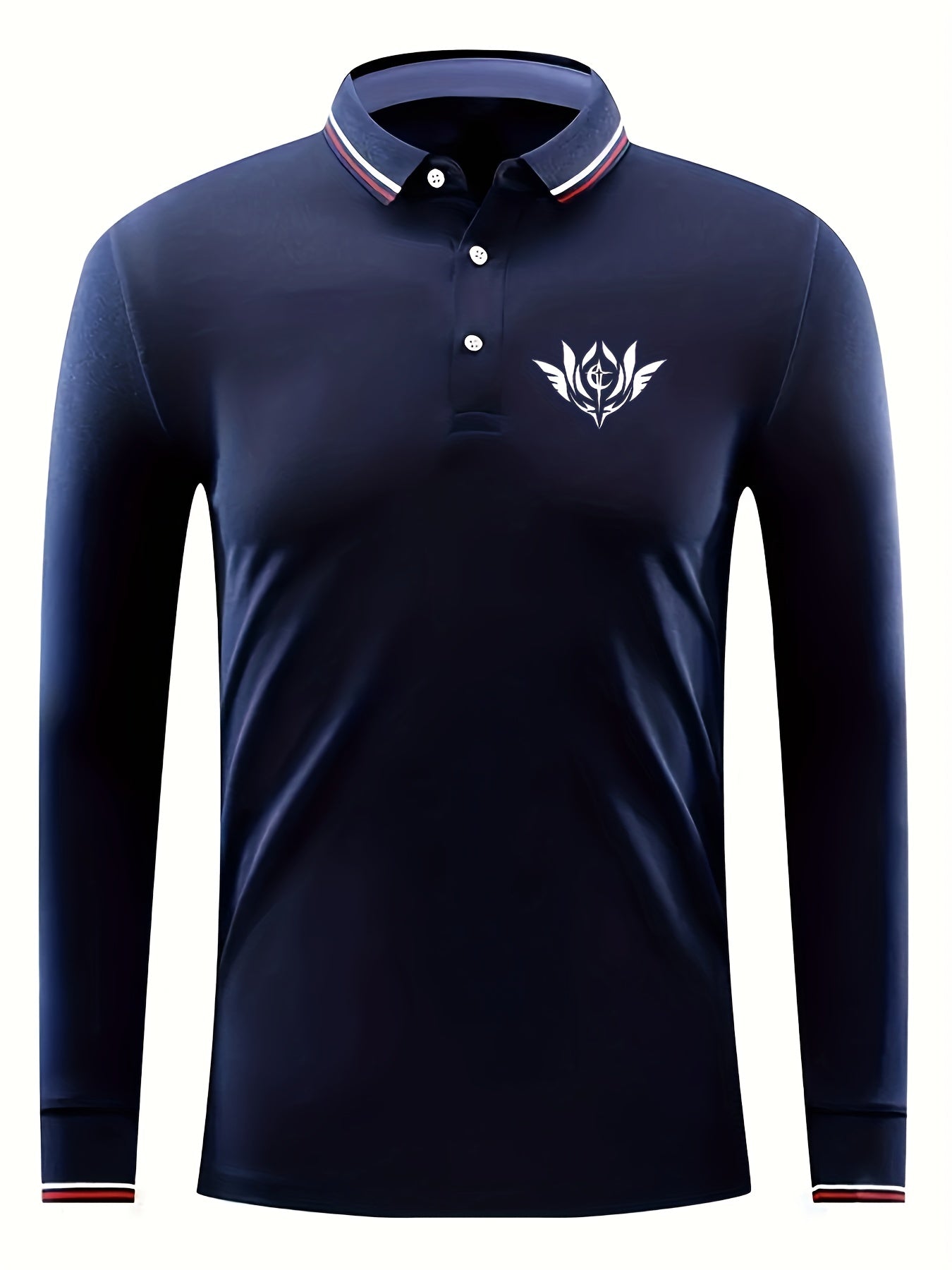 Men's Casual Custom Fit Long Sleeve Polo Shirt
