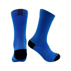 Mid Calf Athletic Socks for Cycling Running Sweat Absorbing Sports Socks