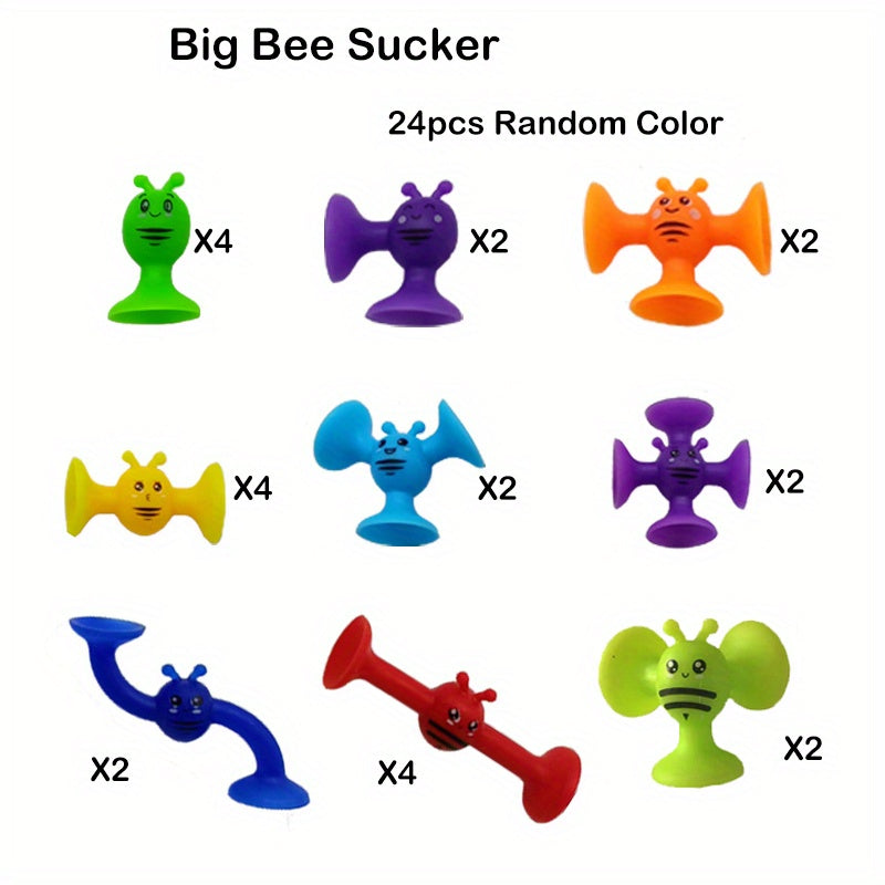 Bees Suction Cup Toy Soft Building Blocks Pop Sucker Toy Small Throw Darts Set