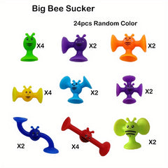 Bees Suction Cup Toy Soft Building Blocks Pop Sucker Toy Small Throw Darts Set
