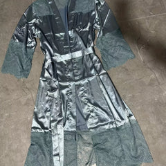Satin Lace Nightgown Women's Plus Sleepwear Robe