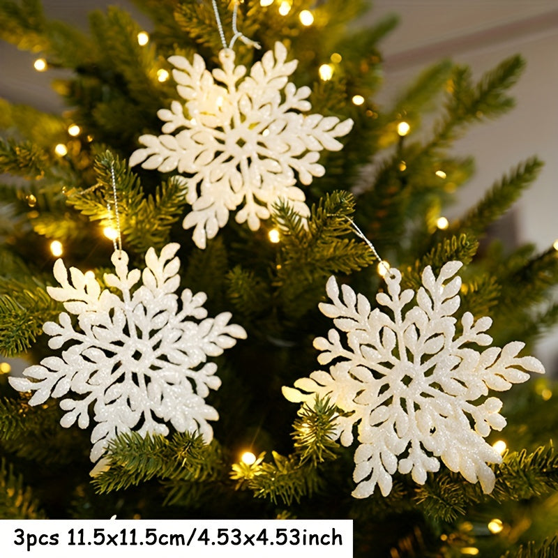 Christmas Tree Hanging Ornaments Snowflake Angel Deer Pendants