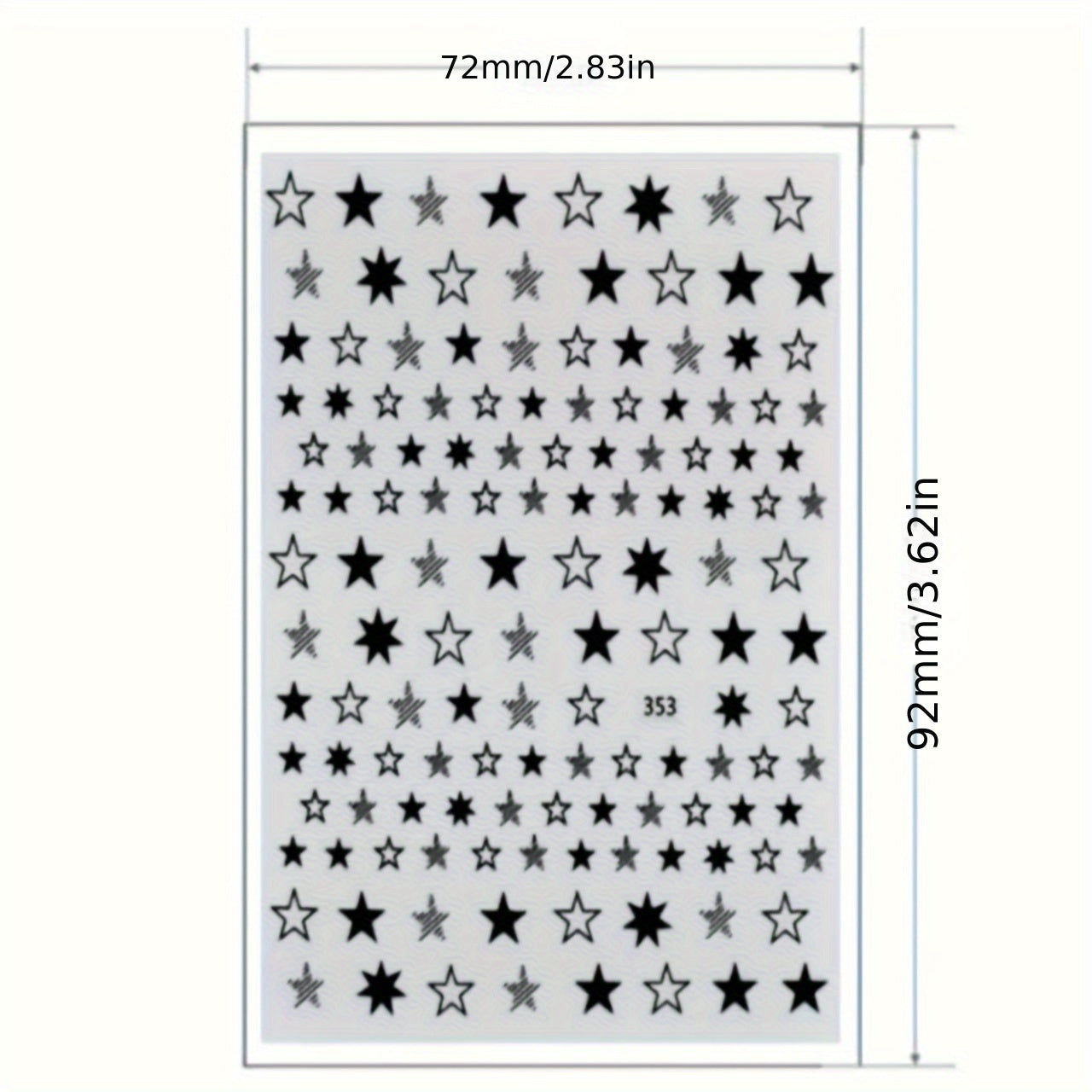 Lovely Star Stickers 3D Nails Art Self Adhesive Manicure Accessories