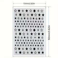 Lovely Star Stickers 3D Nails Art Self Adhesive Manicure Accessories
