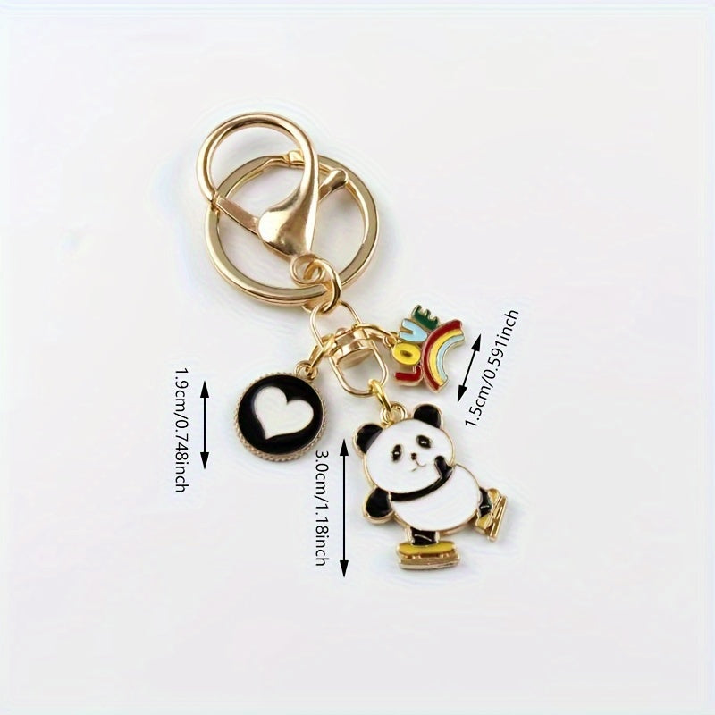 Fun Panda Pendant Keychain For Car Bag Accessory Anniversary Gift