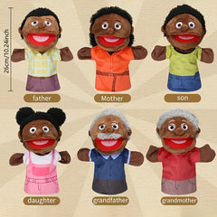 Interactive Family of Puppets for Role Playing Toys with Open Mouths