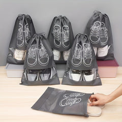10pcs Travel Shoes Storage Bag Dustproof Portable Shoes Finishing Container