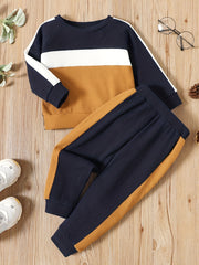 Toddler Boy's Sweatshirt & Sweatpants Set for Spring Fall