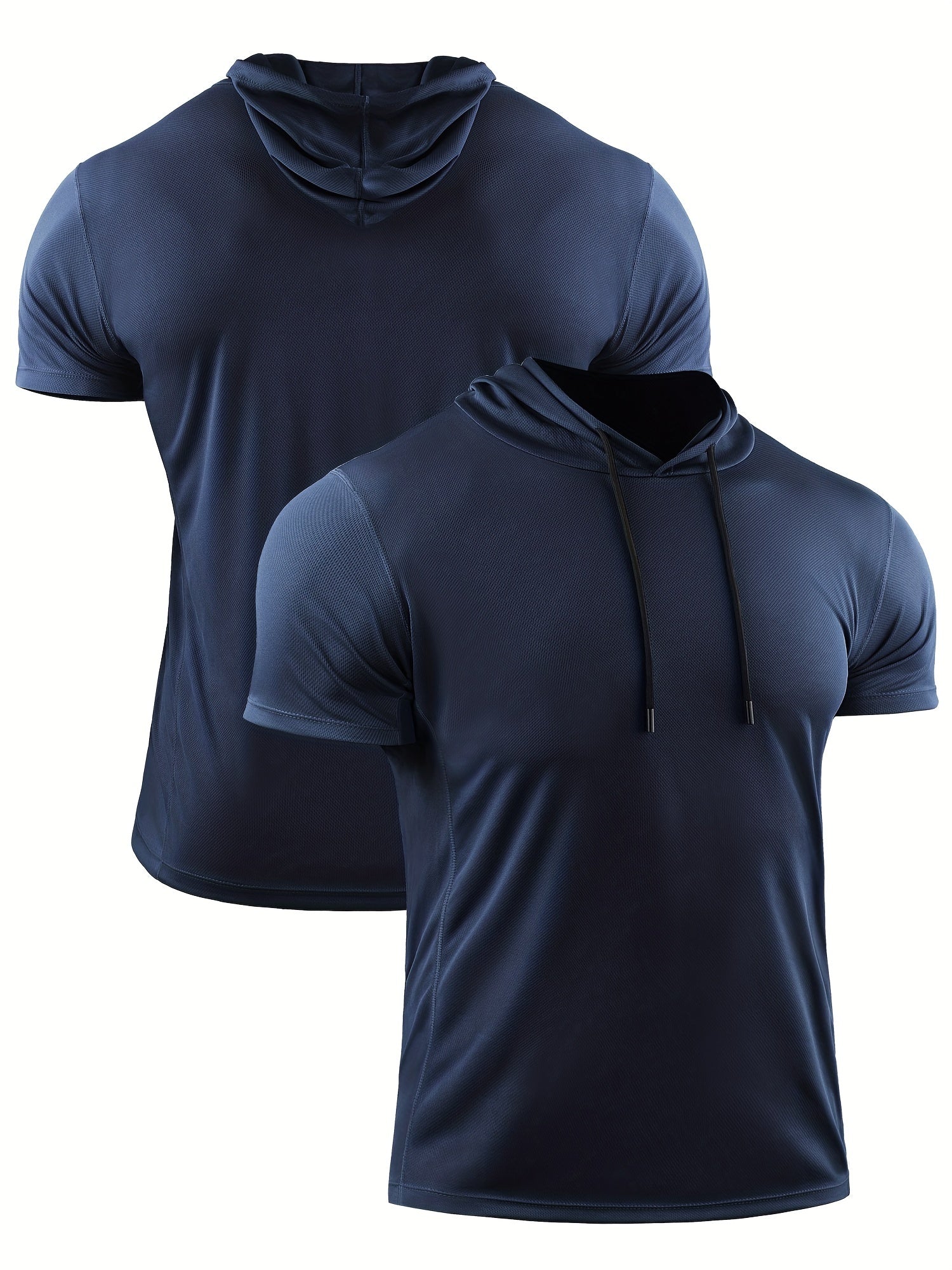 Men's Athletic Quick Dry Hooded T shirt Breathable Top