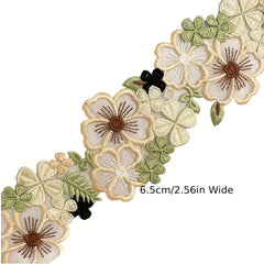 1Yd Flower Embroidery Lace Trim Sewing Accessories 6 Width